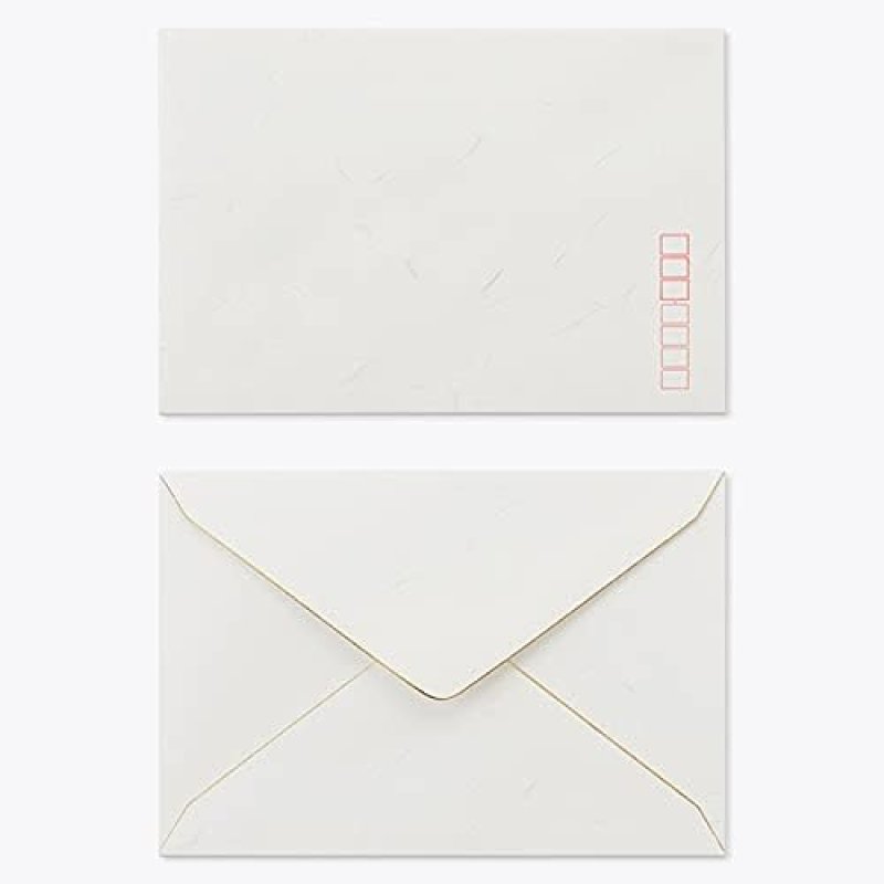 画像1: 山櫻 封筒 JIS洋1 ダイヤ貼 金縁 大礼紙 紙厚125g 〒枠入 100枚 / 慶事用 A6用 和紙調 無地 郵便番号枠あり 00403107-0100 [ B07YW4MRX6 / 1120250612004 / 00403107-0100 ] (1)