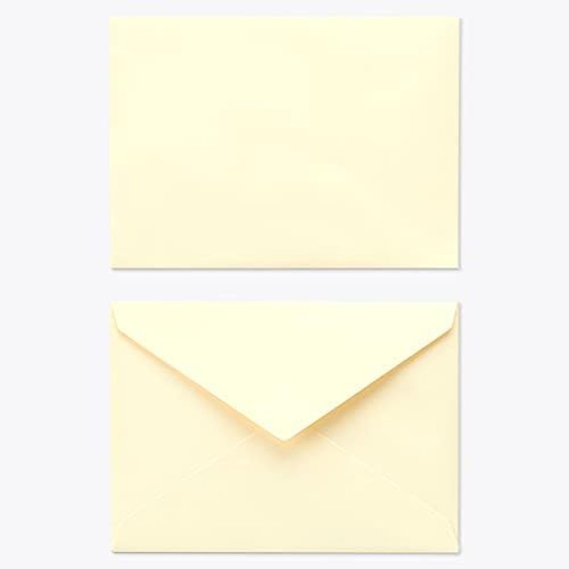 画像1: 山櫻 封筒 洋VG6 ダイヤ貼 ECクリームCoC 紙厚100g 〒枠ナシ 100枚 / ミニ封筒 119×86mm 名刺・カード用 パステルカラー 無地 00410015-0100 [ B07YW8DH4V / 1120250612016 / 00410015-0100 ] (1)