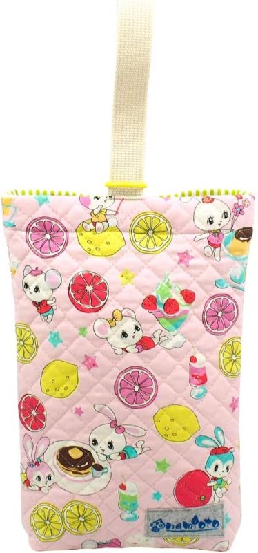 画像1: ☆namioto 喫茶レモン シュガーピンク シューズバッグ Dカンタイプ (キルティング) [ B07WQZTKMV / 1120260121002 / NO.848 / ] (1)