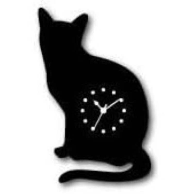 画像1: 〇K-ART.JAPAN 掛け時計 おしゃれ 黒猫 [ B014KJ2DE2 / 1120260127009 / / ] (1)