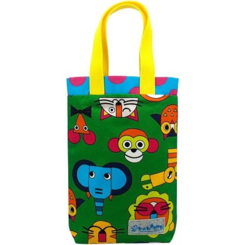 画像1: 〇北欧アニマル グリーン シューズバッグ（スタンダード） [ B00JZB688S / 1120260128003 / / ] (1)