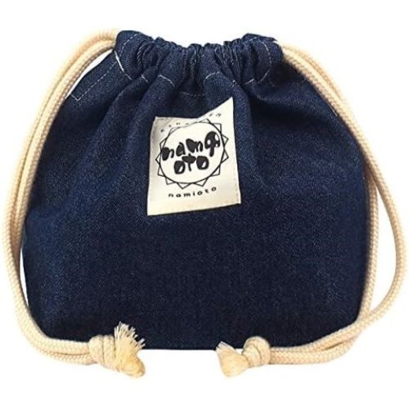 画像1: 〇namioto 巾着中 インディゴブルー（プレーンカラー） [ B075TY7J9T / 1120260202001 / / ] (1)