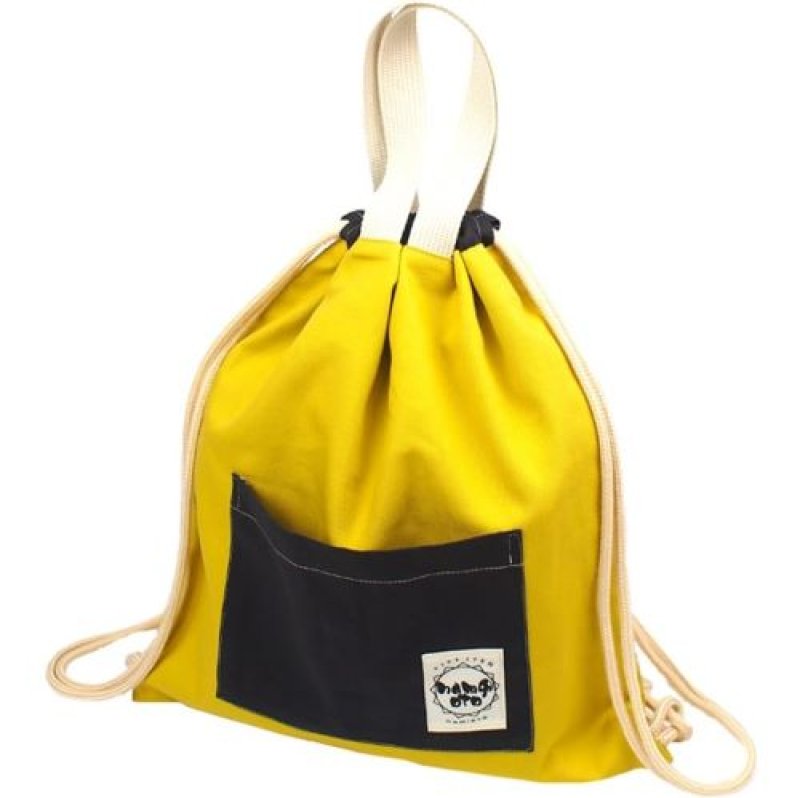 画像1: 〇namioto カナリアイエロー×チャコールグレー ナップサック [ B075TNPFQ1 / 1120260203001 / / ] (1)