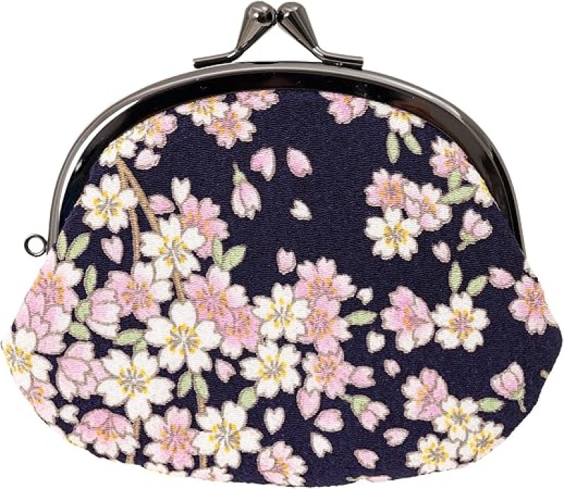 画像1: ◯ビアンデュ 3.3丸がま口財布 桜吹雪 [ B084STN5LQ / 1120260203006 / ] (1)