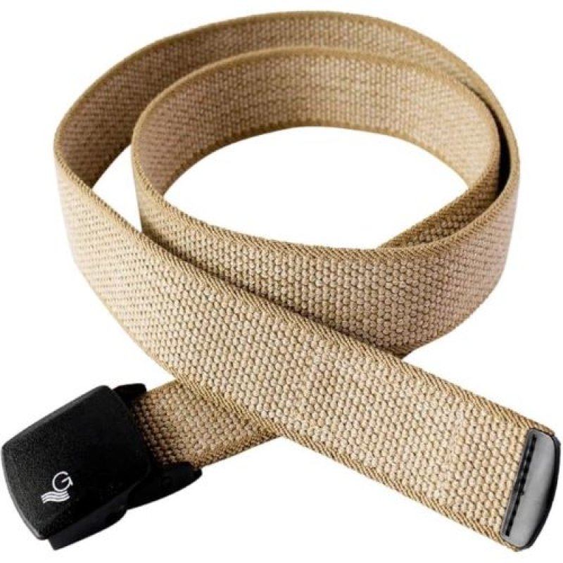 画像1: ◯GEVAERT(ゲバルト) ブラックバックル ベルト サンドストーン 日本製 ストレッチ 伸びる素材 布ベルト 無地 GIストレッチベルト ＜ベージュ＞ [ B01IBJBIZW / 1120260209001 / ] (1)