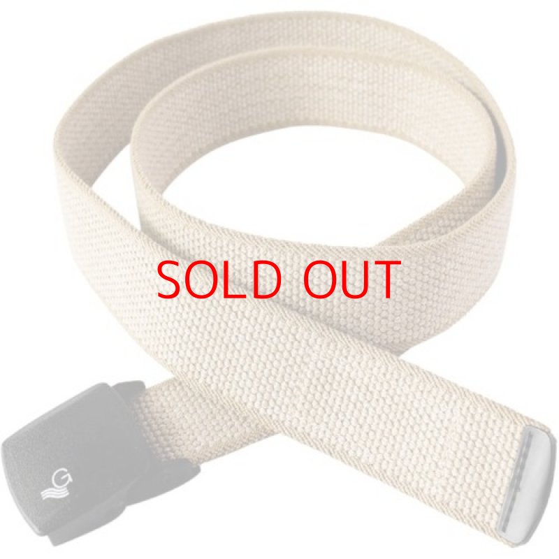 画像1: ◯GEVAERT(ゲバルト) ブラックバックル ベルト サンドストーン 日本製 ストレッチ 伸びる素材 布ベルト 無地 GIストレッチベルト ＜ベージュ＞ [ B01IBJBIZW / 1120260209001 / ] (1)