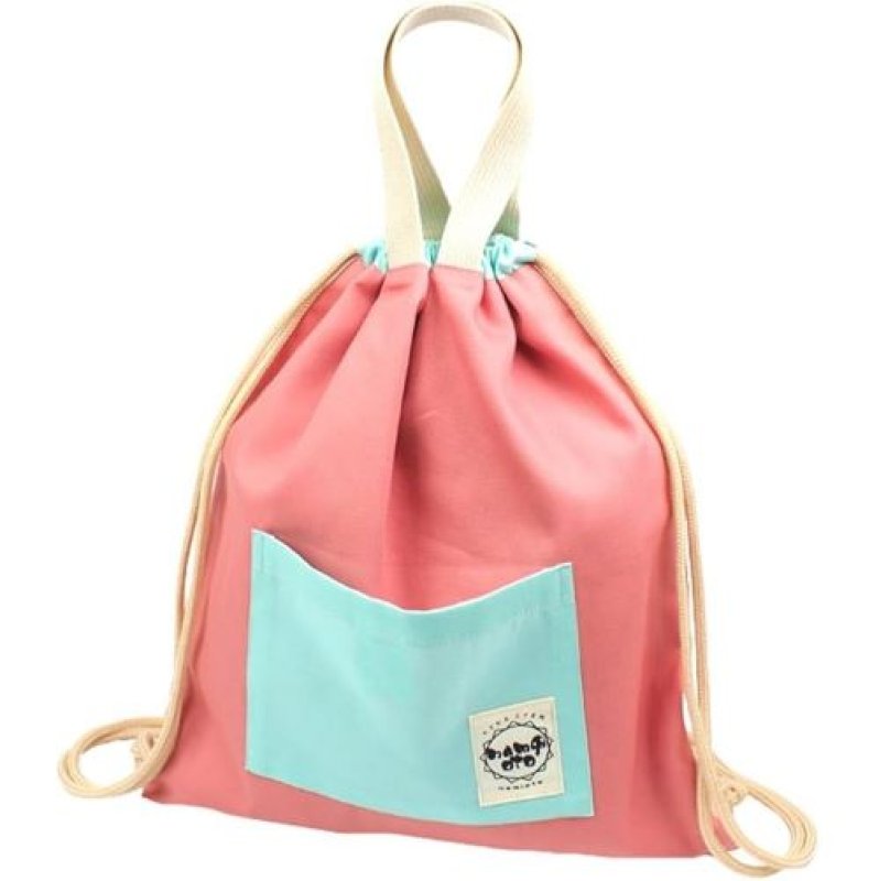 画像1: ◯キッズアイテムnamioto# サーモンピンク×アイスブルー ナップサック [ B075TV8T1R / 1120260212003 / ] (1)