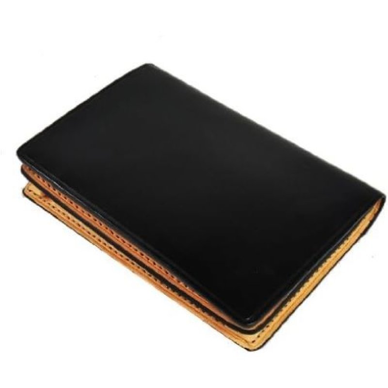 画像1: ☆IL Bussetto イルブセット メンズ 二つ折り名刺入れ/カードケース 11-013 Black ブラック [ B00HEUM5RK / 1120260306002 / NO.1082 / ] (1)