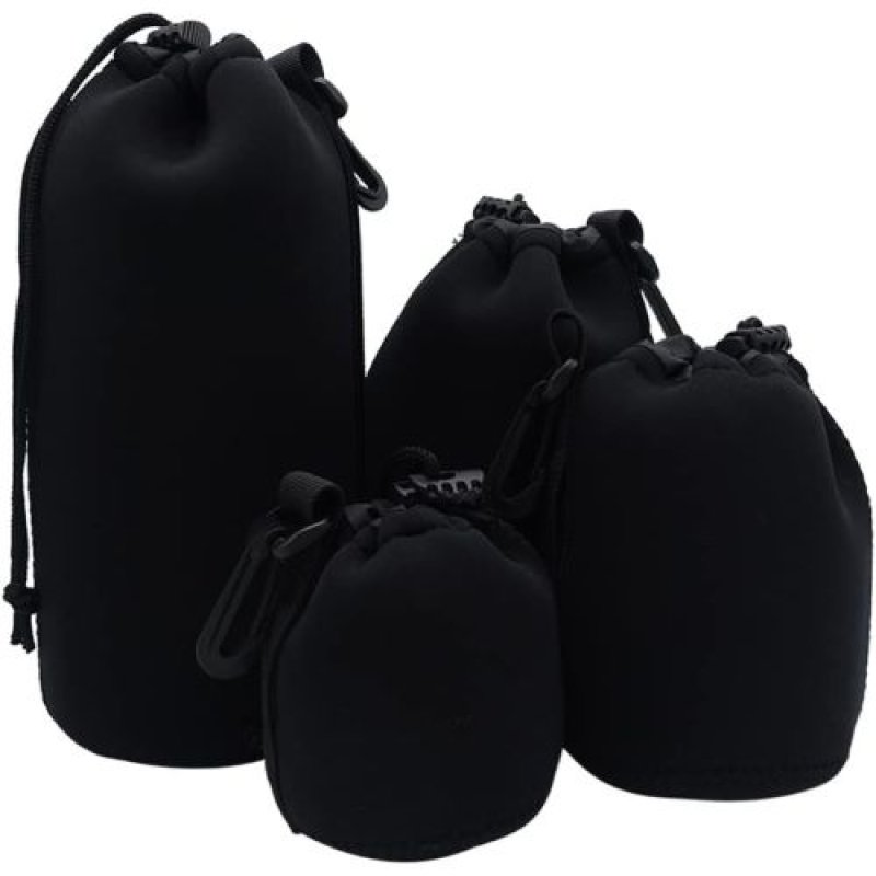 画像1: ★一眼レフレンズ収納袋 専用ケース 厚手 耐衝撃 レンズ保護 防水 吊り下げフック付き 4サイズセット [ B0BZCMNQY8 / 1120260423009 / TR-826 / 会員 NO.131 ] (1)