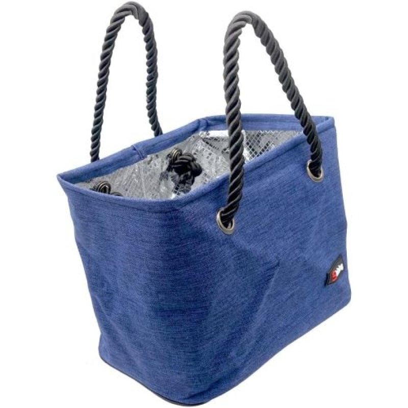 画像1: ★スパバッグ 温泉グッズ収納 縦・横入れ可能 マチ広設計 ロープハンドル 防水性 メッシュ底 (ブルー) [ B0BSV292GM / 1120260423010 / BBX-541 / 会員 NO.131 ] (1)