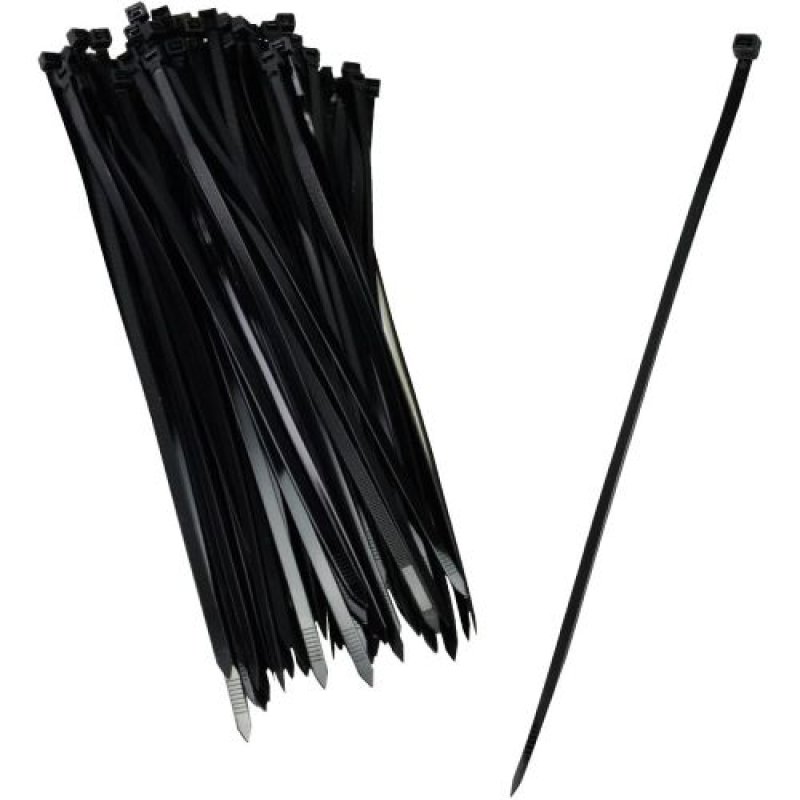 画像1: ★ナイロンバンド 結束アイテム 100本セット 自動ロック式 耐候性 ケーブルタイ 配管 電線 固定 整理整頓 [ B0BRZPYXVG / 1120260423017 / YG-001 / 422171 ] (1)