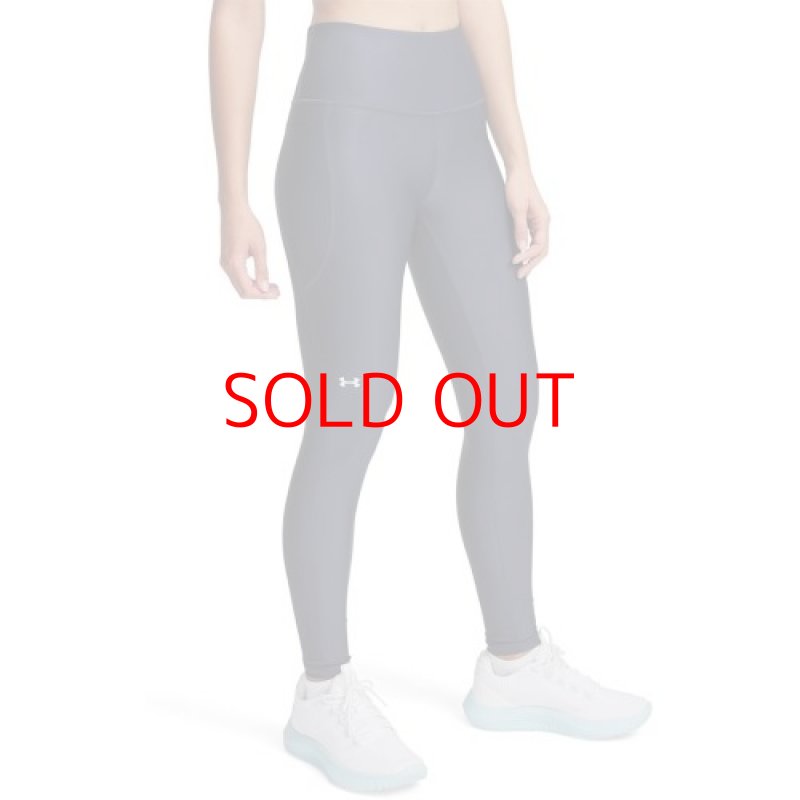画像1: ★Under Armour レディース ヒートギア ハイウエスト ポケット付き 滑り止め レギンス, (044) Downpour Gray / / White, Large [ B0D163QYR1 / 197778888418 / 1365336-044 / ]【1個ロット】 (1)