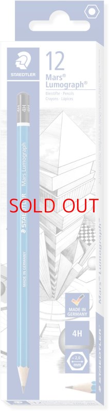 画像1: ステッドラー 鉛筆 4H マルス ルモグラフ 筆記 デッサン 12本 100-4H*12 [ B001A1TNBK / 4007817104255 / 100-4H VE ] (1)