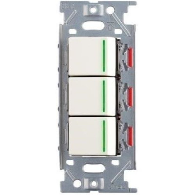 画像1: ☆神保電器/NKW3路ガイドランプ付きスイッチセット トリプル ピュアホワイト(PW) NKW03009 [ B00P8K1VVY / 4513873122794 / NO.1095 / ] (1)