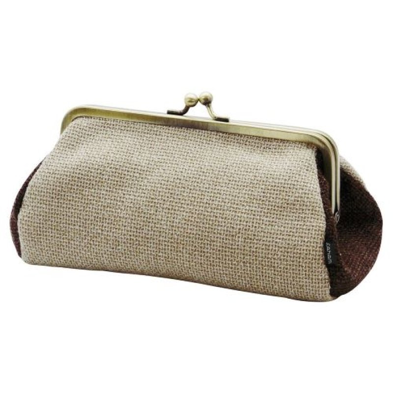 画像1: ◇現代百貨 coron コスメポーチ ベージュ 柔らかい生地 [ B00KARL9EY / 4516344068799 / / 2 ] (1)