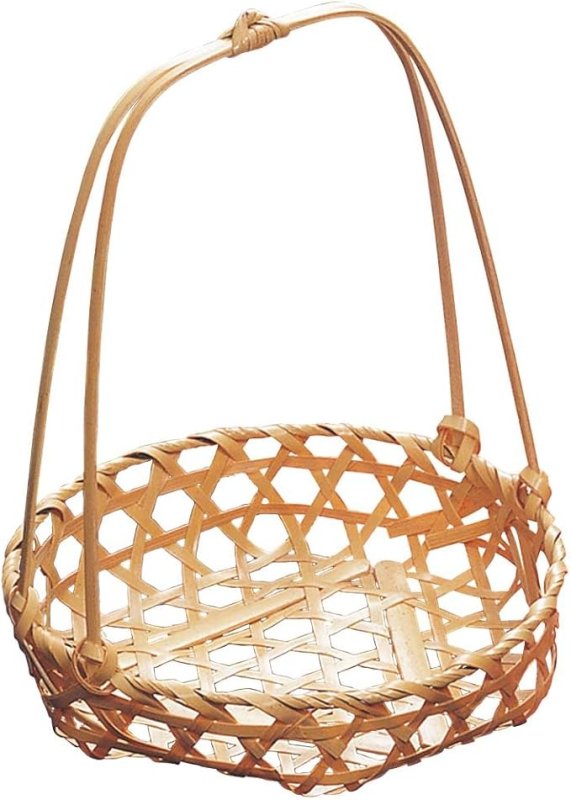 画像1: ◯竹人 山下工芸(Yamasita craft) 白竹みずき篭 大 18012500 [ B01N9GD6US / 4518860102049 / ] (1)