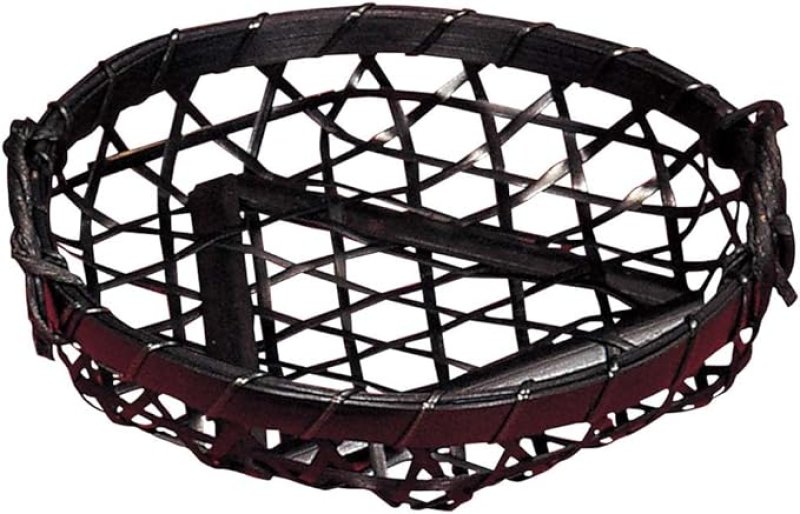 画像1: ◯竹人 山下工芸(Yamasita craft) 日本製 染竹六ツ目耳付篭 28183000 [ B01N9G852R / 4518860129831 / ] (1)