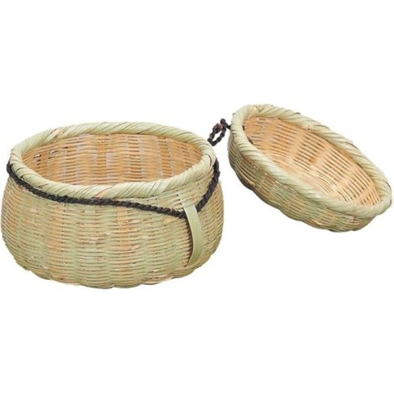 画像1: ☆竹人 山下工芸(Yamasita craft) 青竹フタ付ビク 小 31100000 [ B01N6FOEWV / 4518860135627 / NO.867 / ] (1)