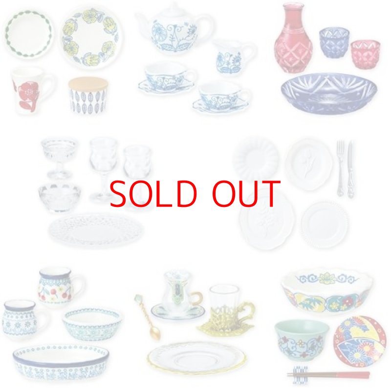 画像1: ★リーメント ぷちサンプルシリーズ あこがれ食器コレクション BOX商品 全8種 8個入り 約H90×W70×D40mm [ B0CB61NB2H / 4521121507019 / b-4y99000y1o-009-44124 / 101 ] (1)