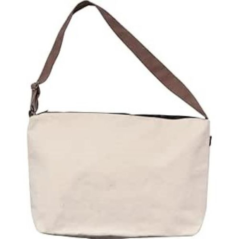 画像1: ◇ビッグ帆布ショルダーバッグ ホワイト 55×15×37cm 64-06WH [ B07FD6M6GD / 4528209323523 / / 3 ] (1)