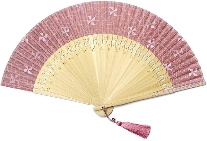 画像1: 谷口松雄堂 わがみ小路 扇子 短地布扇子 70型40間 かざぐるま 短地布扇子 [ B089SP659P / 4532742072053 / AW291 ] (1)
