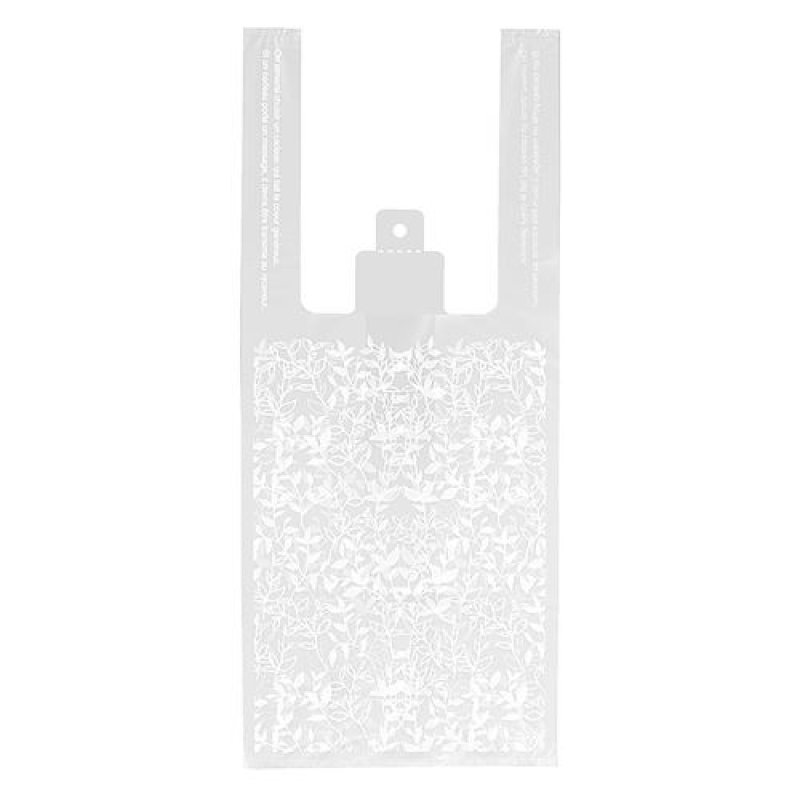 画像1: 〇手提げ袋 レジ袋 リーフ フロスト-L (100枚) LEF-L [ B01JIJNEXS / 4534626014852 / /  ] (1)