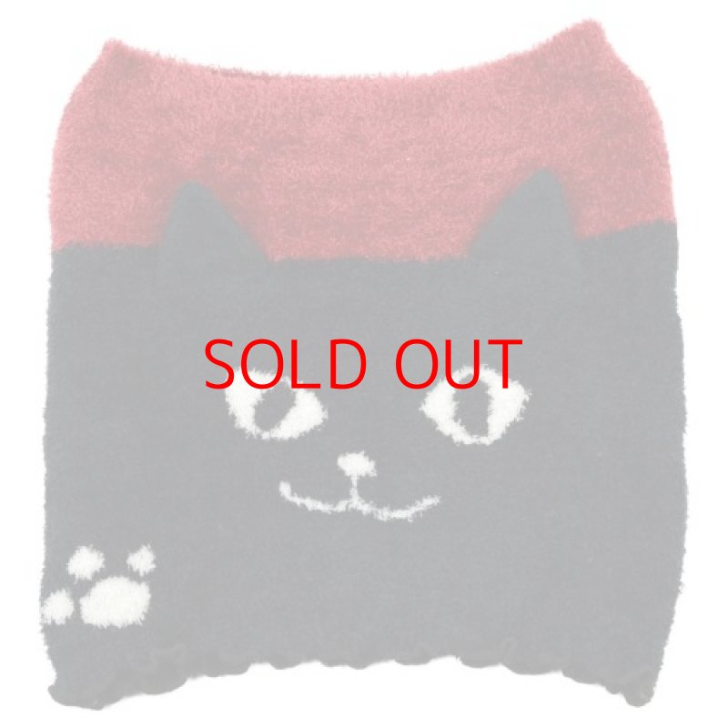 画像1: フレンズヒル 腹巻き ネコマンミッケ レッド RW-232-526 立体耳 ネコ ねこ [B0BCW3SZP9 / 4535279805156 / RW-232-526 ] (1)