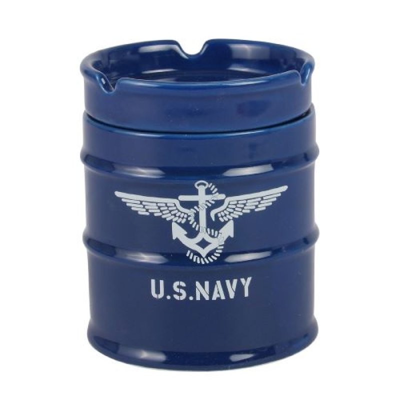 画像1: ◇愛龍社 NEWドラム缶灰皿 NAVY AR-1426-3 [ B00XM8BH5E / 4539883426936 / / 6089965 ] (1)