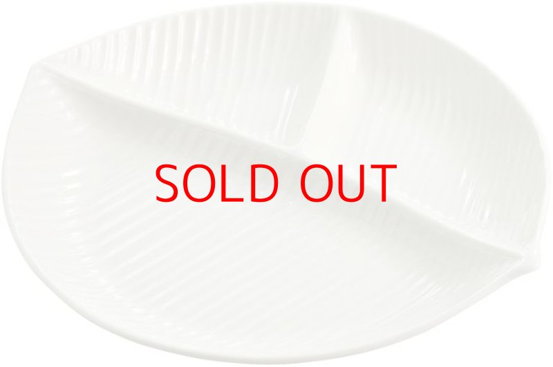 画像1: セラミック藍 フォーリア 仕切りプレート ホワイト サイズ:約W25 D22 H3.8 22185 [ B0BKP4Y15Q / 4543945221858 / 22185 ] (1)