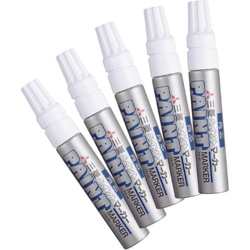 画像1: ☆三菱鉛筆 ペイントマーカー 太字 銀 5本 PX30.26 [ B07NYXYMMJ / 4548351104382 / NO.1077 / ] (1)