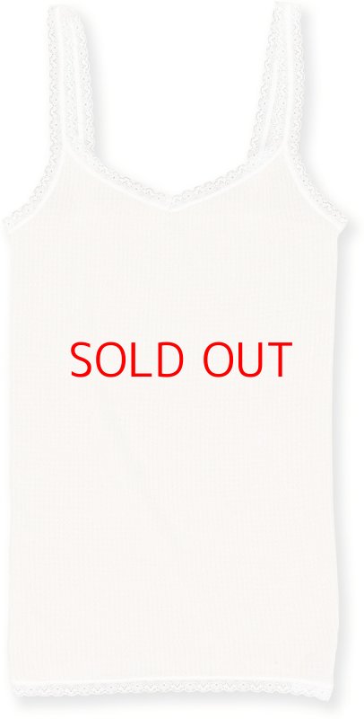 画像1: ◯コクーンフィット シルク レース付きキャミソール オフホワイト [ B00N3KGLOI / 4549503000071 / ] (1)