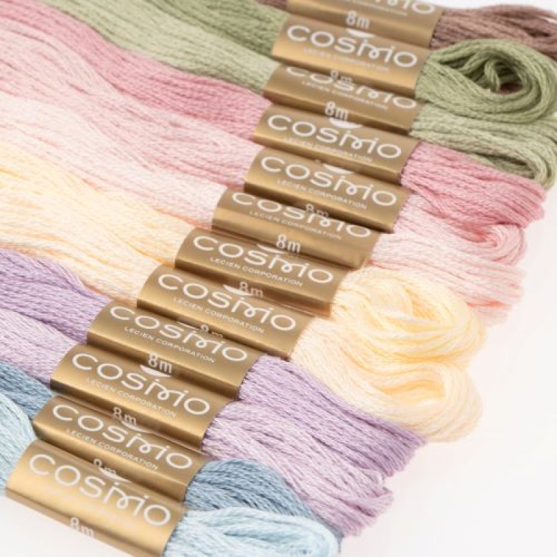 画像1: LECIEN(ルシアン)刺しゅう糸12本セット コスモ(Cosmo) Thread assorted pack by Nicki Franklin 【Spring Flower Basket】 No.162400-12 [ B0DFNMJS7L / 4550080049667 / 162400-12 ] (1)
