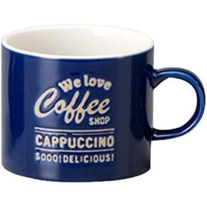 画像1: 〇カクニ コーヒーショップマグ K10067 カプチーノインディゴ [ B08BRLX6HB / 4560213198384 / / ] (1)