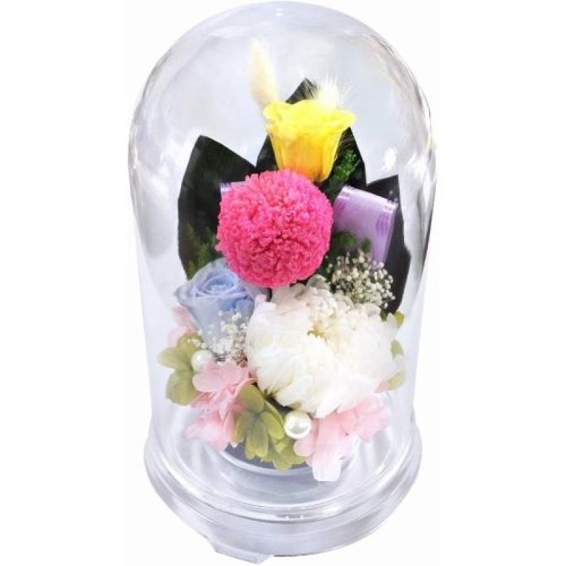 画像1: ◯スープ(Soup) プリザーブドフラワー マルチカラー φ13×H20cm [ B07GWMTL7V / 4562460434086 / ] (1)