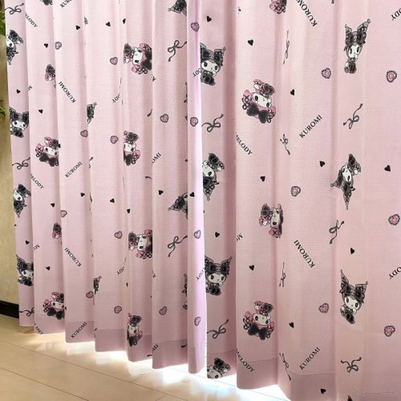 画像1: サンリオ(SANRIO) クロミ マイメロディ 真夜中のメロクロ 2級 遮光 遮熱 カーテン 2枚セット SB-617-S [ B09VT3N5BQ / 4570079228057 / SB-617-S ] (1)