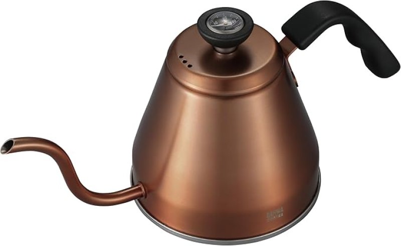 画像1: QAHWA(カフア) コーヒーポット 1.2L カッパー 樹脂製ハンドル 細口タイプ 温度計付き ドリップケトル シービージャパン [ B0CN731ML7 / 4573306865339 / 4573310000000 ] (1)