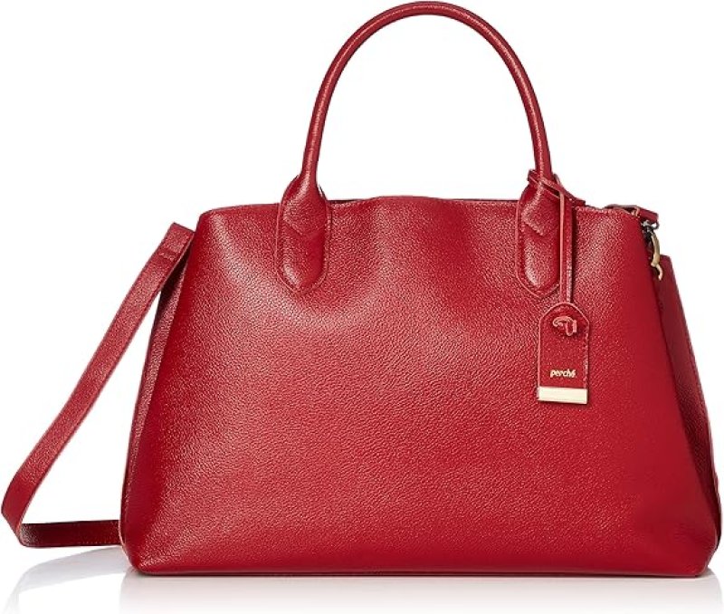 画像1: ◯ペルケ やぎ革A4ユーティリティトートバッグ ショルダーバッグ 2way キレイめ 通勤 通学 08-00-07460_レッド [ B07X2QK264 / 4573311992754 / ] (1)