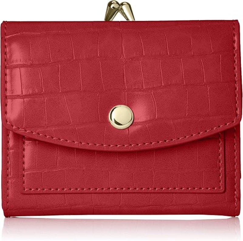 画像1: ◯レガートラルゴ LJ-G0844 二つ折り財布 がま口 カード収納7枚 ポケット5 [ B085LS16YL / 4580052889199 / ] (1)