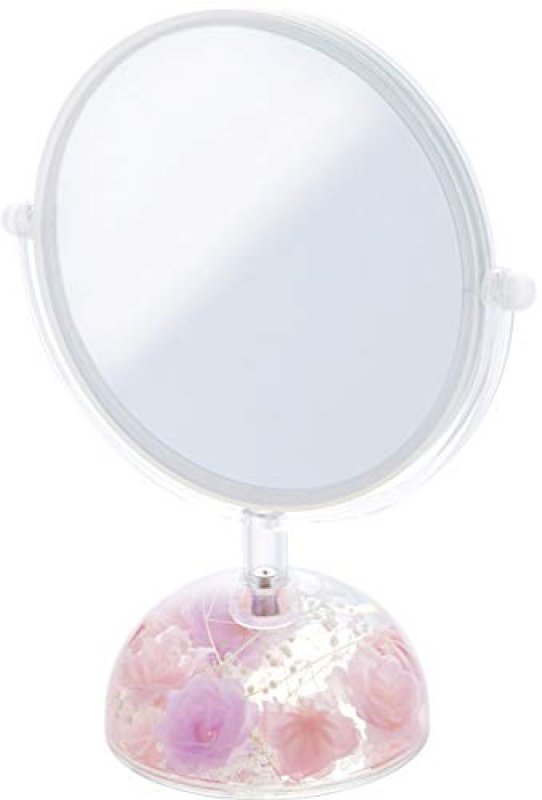 画像1: ◇ロイヤルアーデン 両面 スタンドミラー スウィート ローズ アクリル 水中花 10×18.5×23cm [ B08GSHBRQW / 4580135308166 / / 5525653 ] (1)