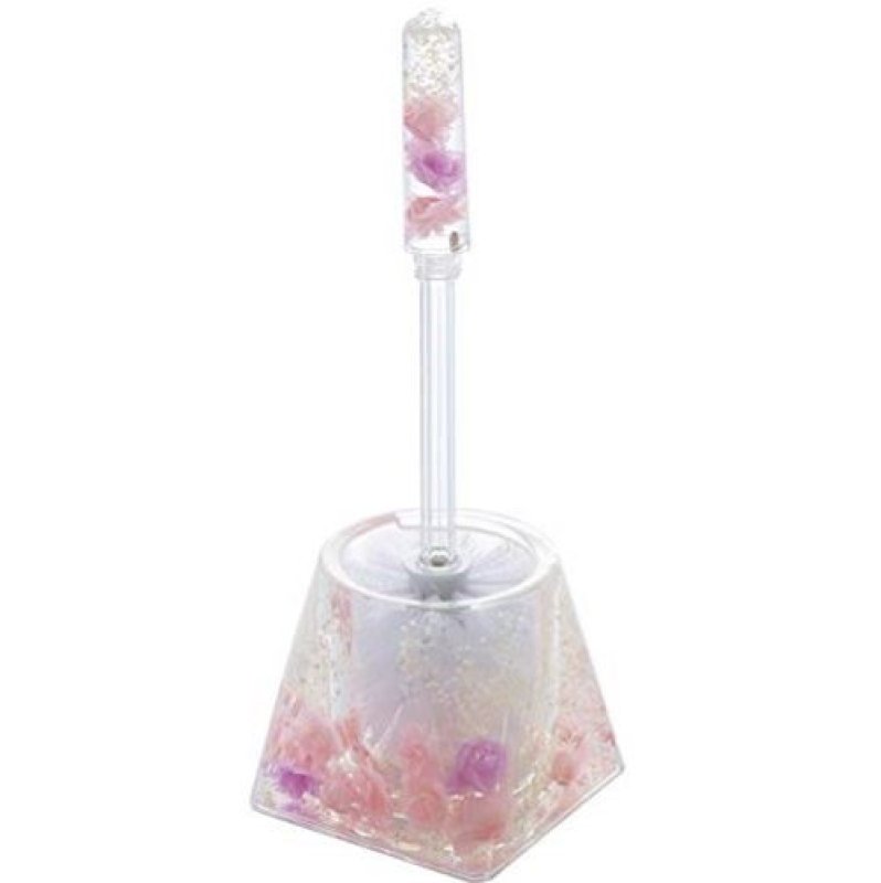 画像1: ロイヤルアーデン トイレブラシ セット スウィート ローズ アクリル 水中花 12×12×35cm [ B08GS2MWKC / 4580135308173 / 58789 ] (1)