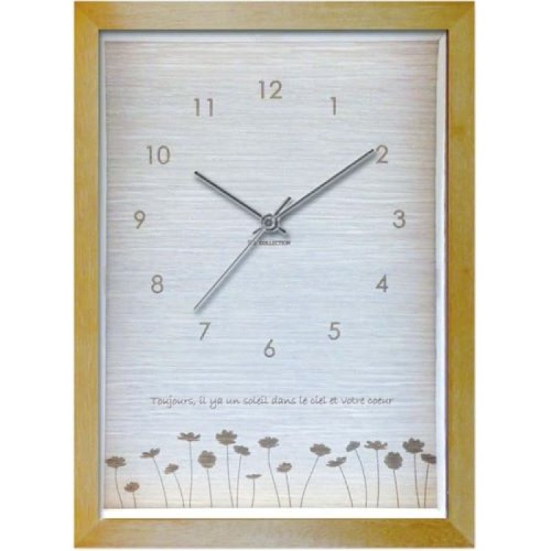 画像1: ☆壁掛け時計 DECLOCK interior ナチュラル Flower DC-1507 [ B00BXGCIZK / 4580233087185 / NO.936 / ] (1)