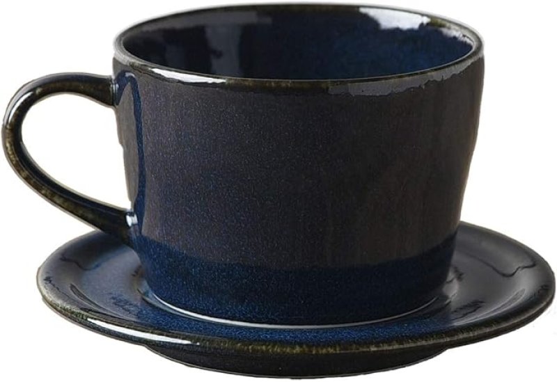 画像1: ◯やまに 北欧ブルー 深ブルー コーヒーカップ&ソーサー 3516162 [ B01K460FZE / 4580268646258 / ] (1)