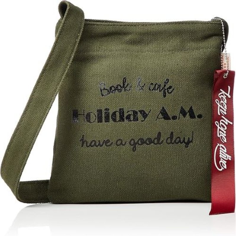 画像1: 〇ホリデーエーエム バッグ ショルダーバッグ メンズ レディース 布 ミニショルダー 小さいサイズ 帆布 HolidayA.M. KB097 カーキ [ B07JH8JK54 / 4580514501720 / / ] (1)