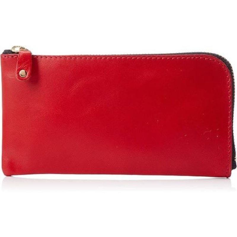 画像1: 〇リアルクロスレザー 牛革L字開閉ロングウォレット レッド TDSG-1014 [ B07VSNJ5HL / 4580579646336 / / ] (1)