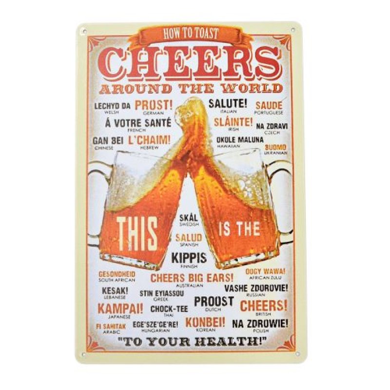 画像1: ☆【USA アメリカン デザイン】乾杯 サインボード 看板 店舗 レストラン カフェ 車庫 バイク ガレージ おしゃれ ビンテージ バイカー インテリア ; AVSB-423 [ B095R6MMQ2 / 4580743920163 / NO.1073 / ] (1)