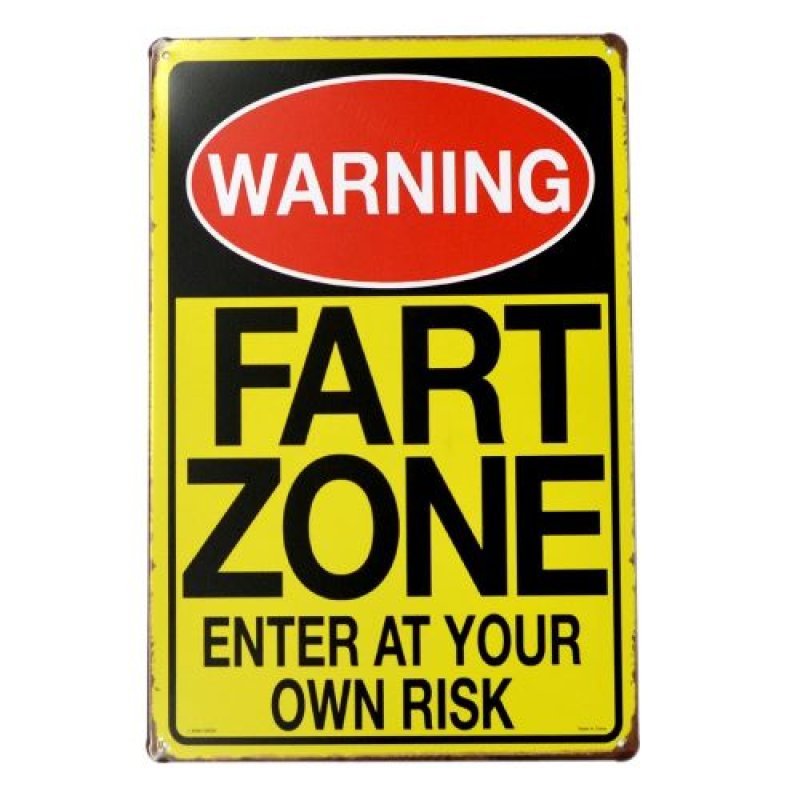 画像1: ◯BLUEVOGUE 【USA アメリカン デザイン】おならゾーン サインボード 看板 店舗 車庫 バイク ガレージ おしゃれ ビンテージ バイカー インテリア ; AVSB-444 [ B095RQDPYJ / 4580743920378 / ] (1)