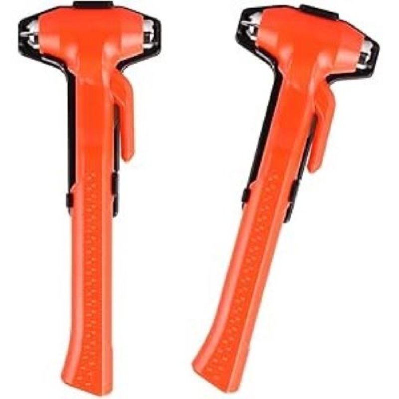 画像1: ★INLAVSITY レスキューハンマー 緊急脱出用 3in1 2個セット 窓ガラス DIY ベルトカッター 専用ホルダー付き (レッド) [ B0CZ6FKQP4 / 4580758553394 / FD-156 / 105 ] (1)