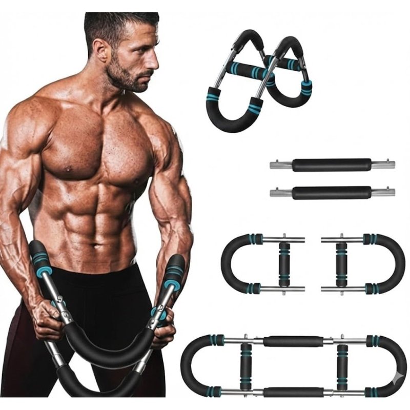 画像1: ★Plus Life Sports マルチトレーニングバー 筋トレ器具 上腕二頭筋 広背筋 背筋 上半身 曲げる 自宅 (グレー) [ B0G1LZ498L / 4580758578601 / TR159 / NO.324178 ] (1)