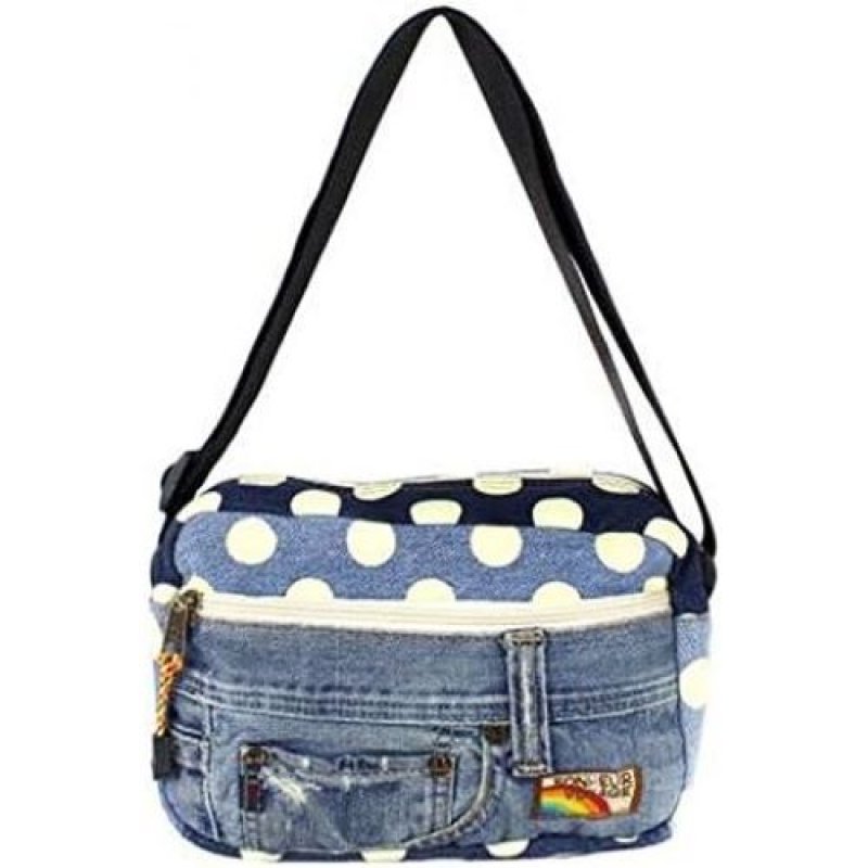 画像1: ◯モメンタムキッズ ショルダーバッグ キッズ ドットデニム アイボリー [ B07FYPNL4T / 4589693916691 / ] (1)