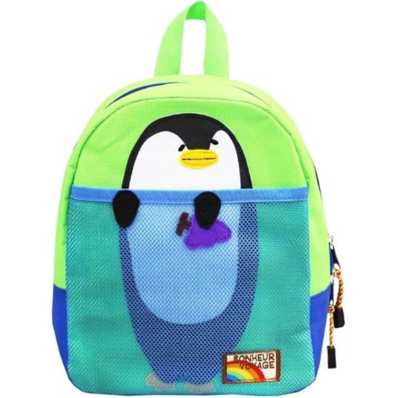 画像1: ☆モメンタムキッズ リュック キッズ アニマル ひょっこり グリーン [ B07QJZC137 / 4589693921640 / NO.913 / ] (1)